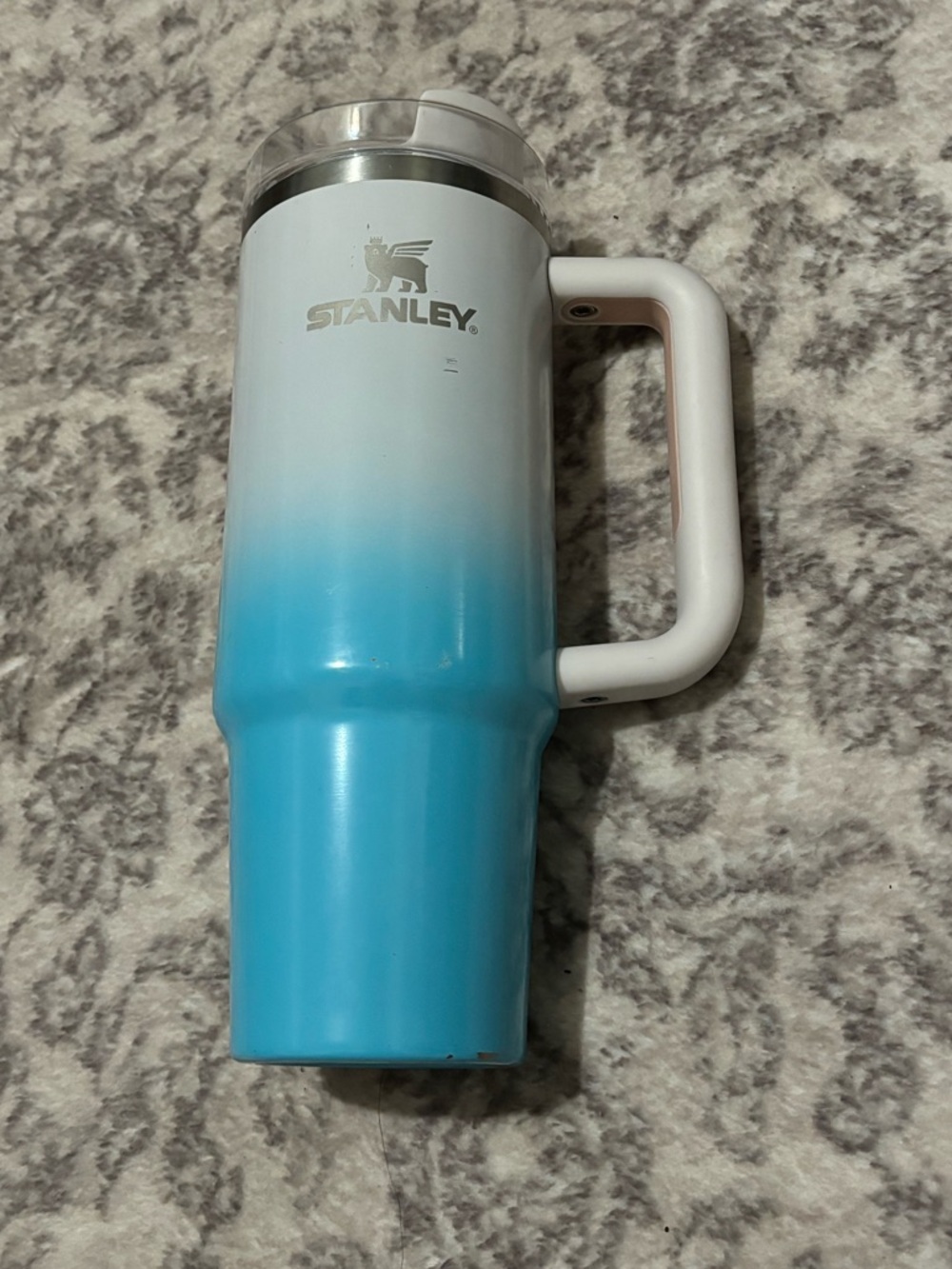 Stanley White to Turquoise Ombre Travel Tumbler with Handle